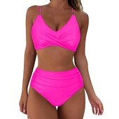 S-XL Sexy V λαιμόκοψη μπικίνι γυναικείο μαγιό Γυναικείο μαγιό Σετ μπικίνι δύο τεμαχίων Bather μαγιό μαγιό