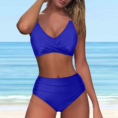 S-XL Sexy V λαιμόκοψη μπικίνι γυναικείο μαγιό Γυναικείο μαγιό Σετ μπικίνι δύο τεμαχίων Bather μαγιό μαγιό