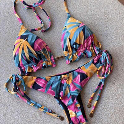 kaklaraiščiai apynasiriai braziliškas push up bikini kutai bikini maudymosi kostiumėliai su juostele tvarsčiu maudymosi kostiumėlis paplūdimio dėvėjimas maudymosi kostiumėlis moteriškas S~XL