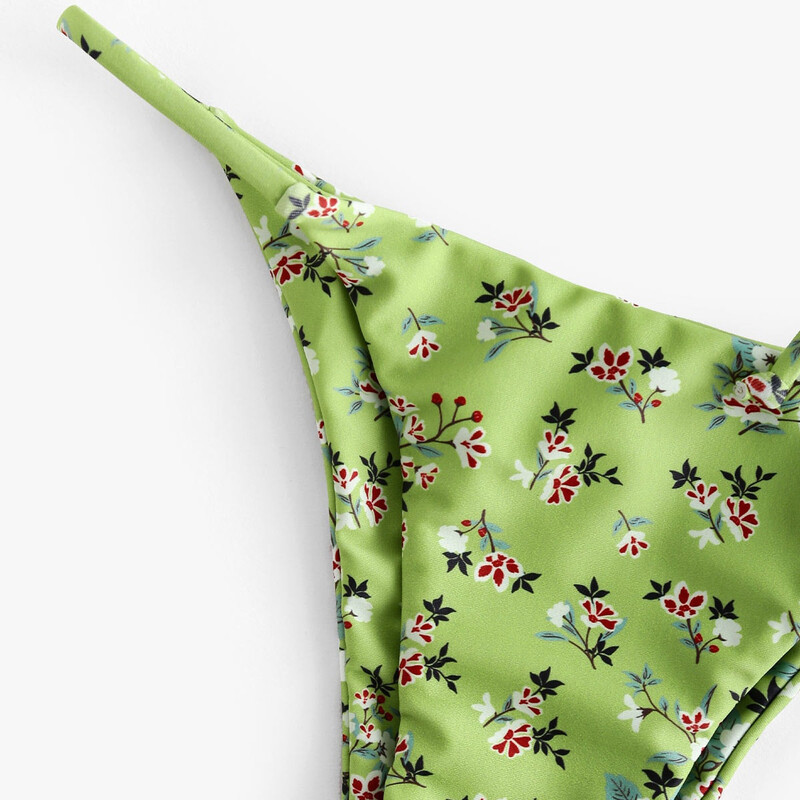 Kupaći kostimi za 2024. Ženski dvodijelni kupaći kostim Komplet bikinija s cvjetnim printom Push-up brazilski kupaći kostimi Ljetni kupaći kostim za plažu kupalʹnik