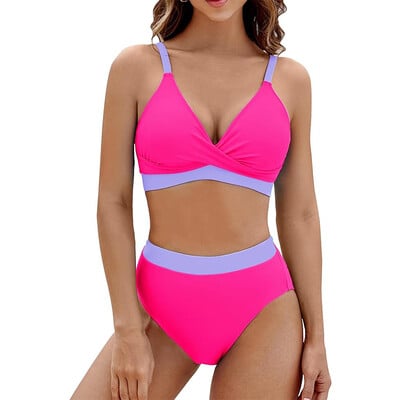 Push Up bikini sporta divdaļīgs peldkostīms sieviešu peldkostīmi ar augstu vidukli Sieviešu peldkostīmi peldkostīmi peldētāji Pludmales apģērbi sievietēm