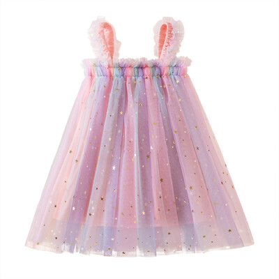 Väikelaste beebitüdrukute kleit vikerkaarest litritega tüll Tutu Vestidos 1-5-aastastele lastele sünnipäevapeo printsessi komplekt Imiku suve magusad komplektid