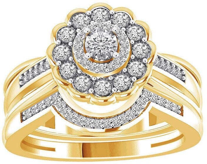 Sanjie best-seller Ευρωπαϊκά και Αμερικανικά δαχτυλίδια ζευγαριού επιχρυσωμένα και ένθετα δαχτυλίδια ζιργκόν εργοστασιακά απευθείας πωλήσεις κλασικά κοσμήματα