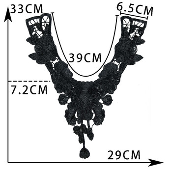 Фабрични директни продажби черно-бяло I куха яка Направи си сам бродерия дантелена декорация аксесоари за дрехи аксесоари за шиене