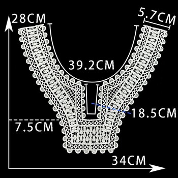Фабрични директни продажби черно-бяло I куха яка Направи си сам бродерия дантелена декорация аксесоари за дрехи аксесоари за шиене