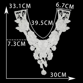 Фабрични директни продажби черно-бяло I куха яка Направи си сам бродерия дантелена декорация аксесоари за дрехи аксесоари за шиене