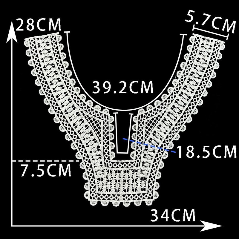 Izravna tvornička prodaja crno-bijeli I šuplji ovratnik DIY vez čipkasti ukras odjevni dodaci pribor za šivanje
