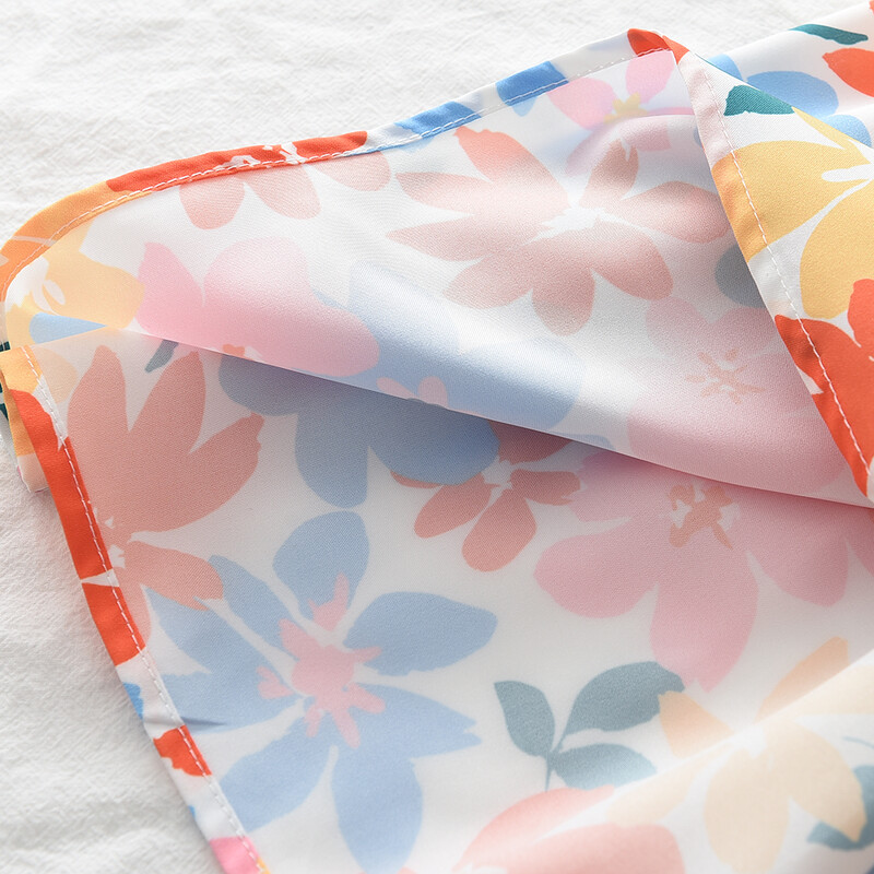 Bear Leader tüdrukute kleidid 2023. aasta suvi uus beebitüdrukute värvilised lillelised lühikeste varrukatega kleidid 3–7-aastastele tüdrukutele