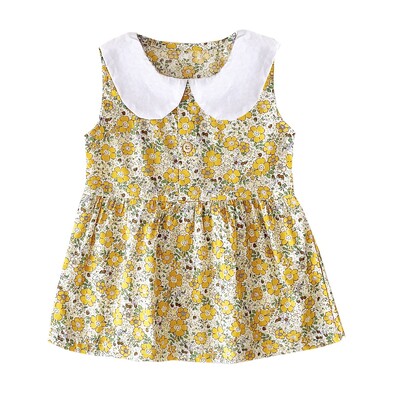 Sanlutozi lilleline beebikleit suvine lühikeste varrukatega pühadepäevane vabaaja laste kleit tüdrukute kleidid