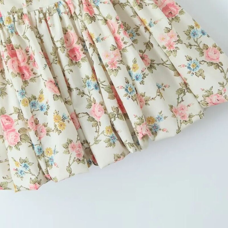 Prindi Lühike spagetirihmaga seelik Seljata kleit Naiste lillede suvine vabaaja varrukateta minikleidid Coquette Mood Riided Y2k