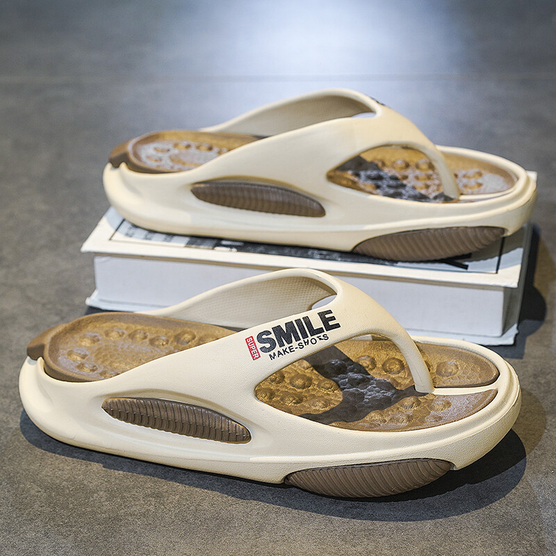 Papuci de vară pentru bărbați Flip-flops anti-alunecare Talpă groasă Sandale sport pentru plajă pentru bărbați Uz casnic