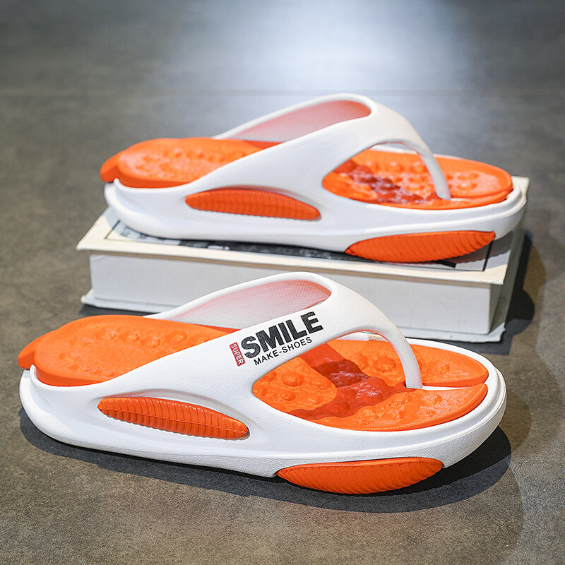 Papuci de vară pentru bărbați Flip-flops anti-alunecare Talpă groasă Sandale sport pentru plajă pentru bărbați Uz casnic