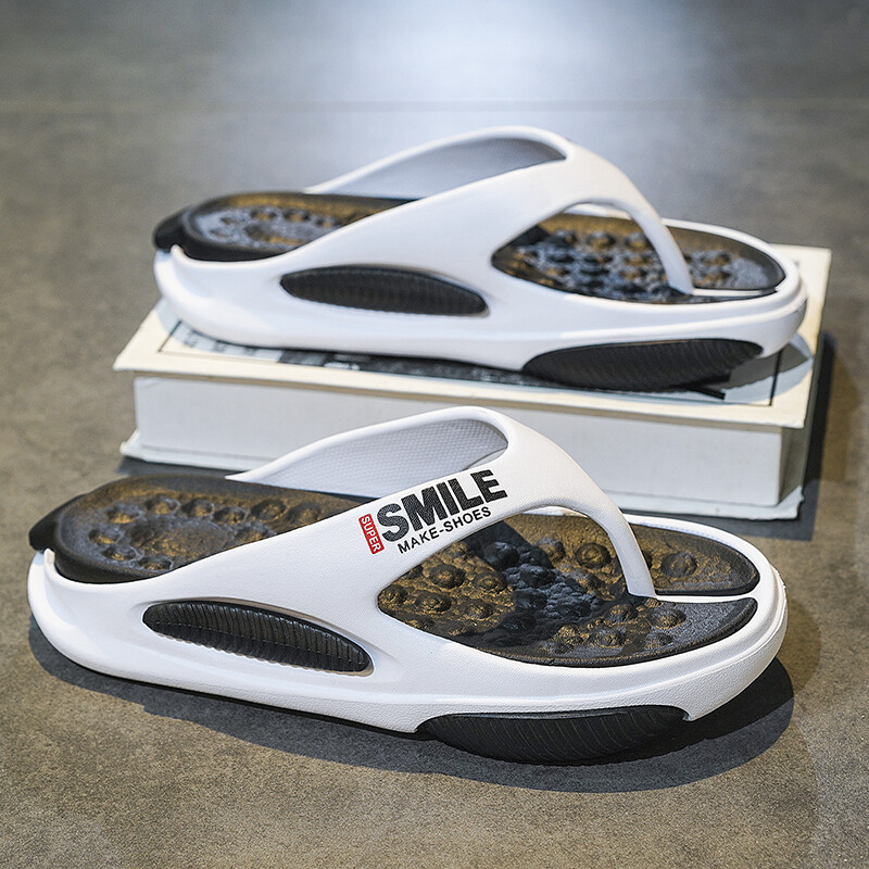 Papuci de vară pentru bărbați Flip-flops anti-alunecare Talpă groasă Sandale sport pentru plajă pentru bărbați Uz casnic