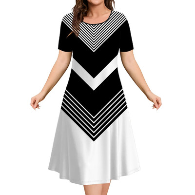 2024 m. vasarinės moteriškos suknelės Moteriški drabužiai trumpomis rankovėmis Moteriški drabužiai laisvi A linijos sijonas Elegantiškos ir gražios moteriškos suknelės