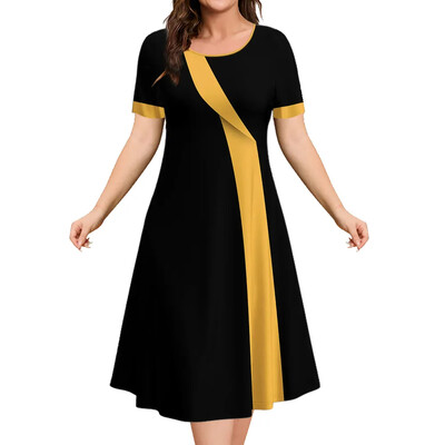 2024 m. vasarinės moteriškos suknelės Moteriški drabužiai trumpomis rankovėmis Moteriški drabužiai laisvi A linijos sijonas Elegantiškos ir gražios moteriškos suknelės