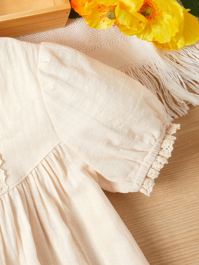 Κορίτσια Casual κεντημένο φλοράλ φόρεμα Μικρά κορίτσια Μόδα δώρο γενεθλίων Πριγκίπισσα Φόρεμα Παιδικά Ρούχα από καθαρό βαμβάκι με φουσκωτά μανίκια