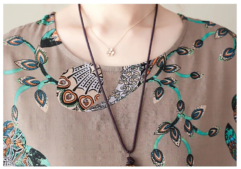 Καλοκαιρινό γυναικείο φόρεμα Φαρδύ φόρεμα μόδας με λουλούδια με κοντό μανίκι Φόρεμα μέχρι το γόνατο Y2k Φόρεμα με στρογγυλή λαιμόκοψη Γυναικεία casual ρούχα