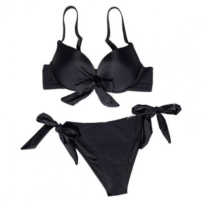 Seksikas eesmine vöörisõlm Push Up Bikiinid Kaheosalised soliidsed ujumistrikoo lipsud bikiinid ujumistrikoo Ujumisriided Biquini Conjunto De Bikini Tankini