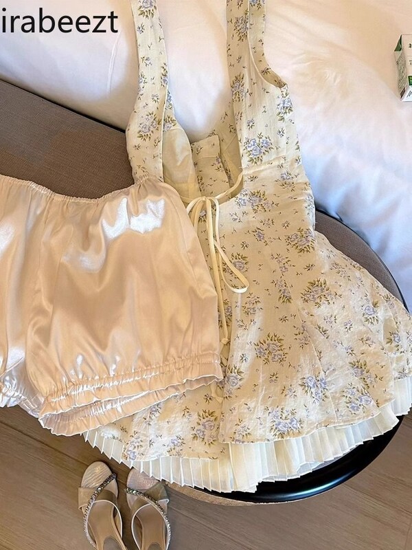 Prantsuse stiilis seksikas magus vürtsikas lilleline päitsed naiste suvine Slim Fit suvekleit Vestidos De Tricô Femenino