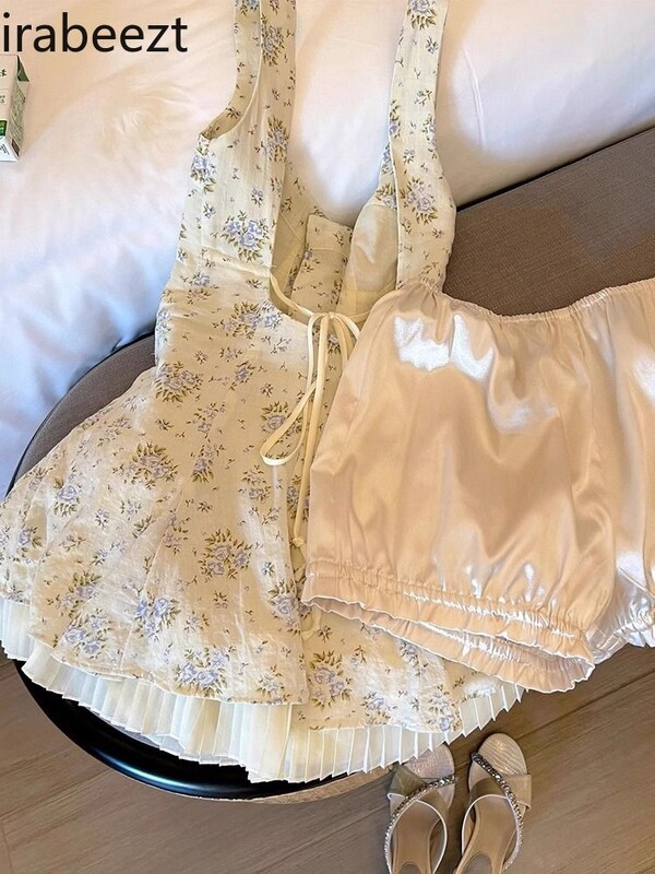 Prantsuse stiilis seksikas magus vürtsikas lilleline päitsed naiste suvine Slim Fit suvekleit Vestidos De Tricô Femenino