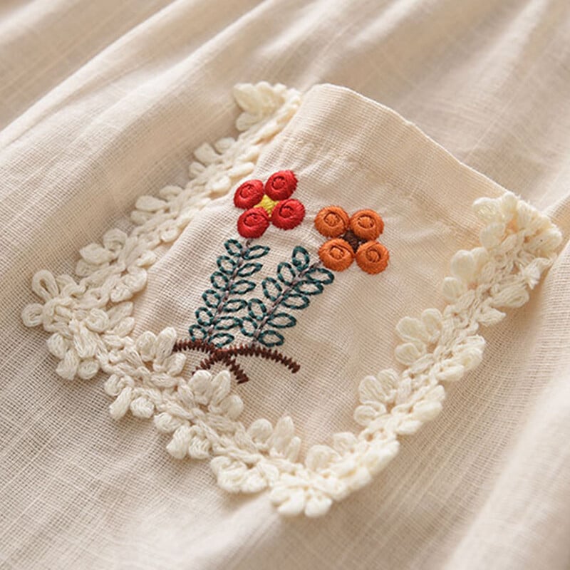 Bear Leader Κορίτσια Φόρεμα με κεντητό λουλούδι Καλοκαιρινό ρετρό ιπτάμενο μανίκι Φορέματα πριγκίπισσας Παιδικά casual ρούχα Μόδα 2-6 ετών