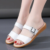 35–40 Moodsad välitingimustes kasutatavad ehtsast nahast sussid Naiste vabaaja libisemisvastased sandaalid Suvised lahedad lamedad tüdrukute kingad Tasuta kohaletoimetamine