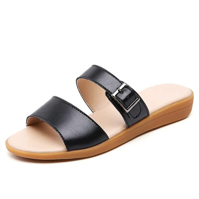 35–40 Moodsad välitingimustes kasutatavad ehtsast nahast sussid Naiste vabaaja libisemisvastased sandaalid Suvised lahedad lamedad tüdrukute kingad Tasuta kohaletoimetamine