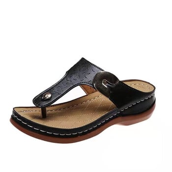 Γυναικεία Σανδάλια Πλατφόρμας Beach Casual Wedges Σαγιονάρες Premium Ορθοπεδικά Ανοιχτά Δάχτυλα Αντιολισθητικά PU Δερμάτινα παπούτσια εξωτερικού χώρου