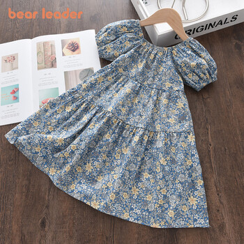 Bear Leader Baby Girls Casual καλοκαιρινά φορέματα καλοκαιρινά παιδικά βολάν για κορίτσια Princess Vestidos Παιδική γλυκιά στολή κορεατικού στυλ 3-7 ετών