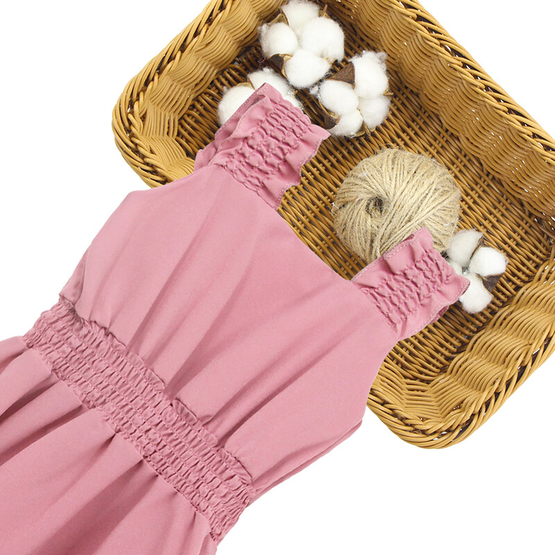 Kleit Tüdrukutele Ühevärviline Kleit Tüdrukutele Vabaaja stiilis Lastekleidid Tüdrukute suverõivad 6 8 10 12 14