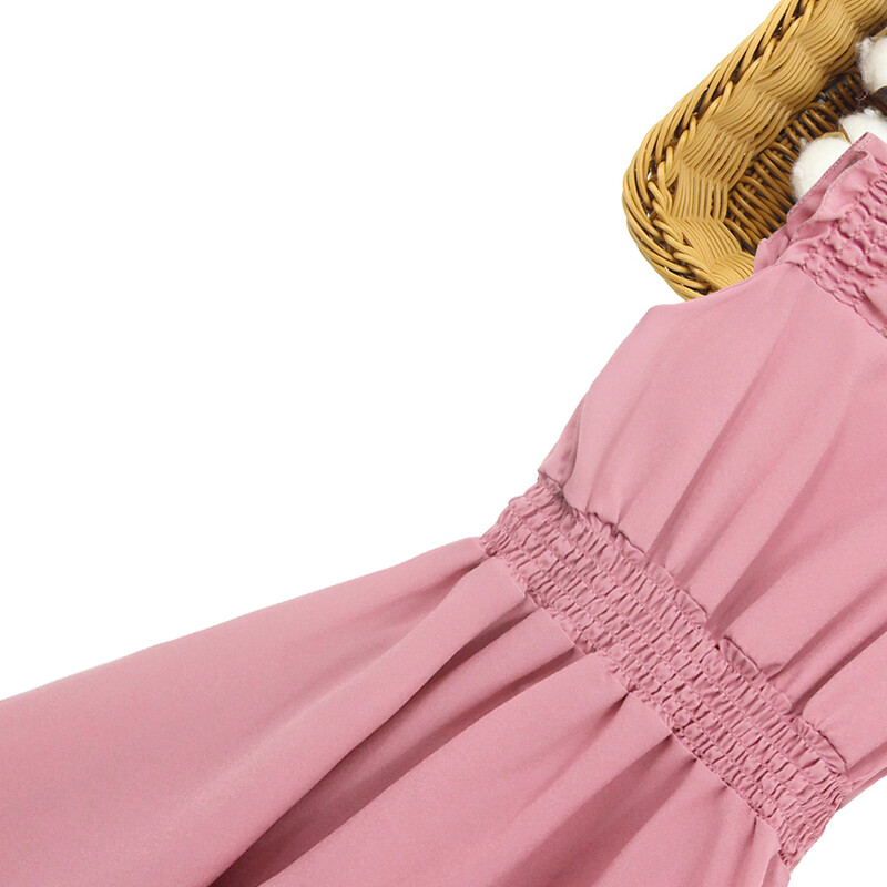 Kleit Tüdrukutele Ühevärviline Kleit Tüdrukutele Vabaaja stiilis Lastekleidid Tüdrukute suverõivad 6 8 10 12 14