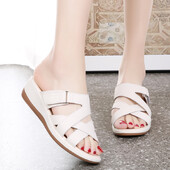 Mikrofiibrist naiste kiilsandaalid lahtise varbaga naiste liumäed Sandaalid, mugavad liugused rannas