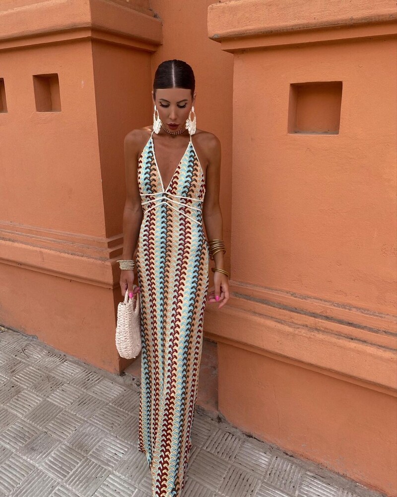 Sügavad V-kaelusega päitsetega kleidid naistele Kõrge vöökohaga varrukateta seljata seksikad Vestidos 2024. aasta uute naiste peopuhkuse rannakleidid