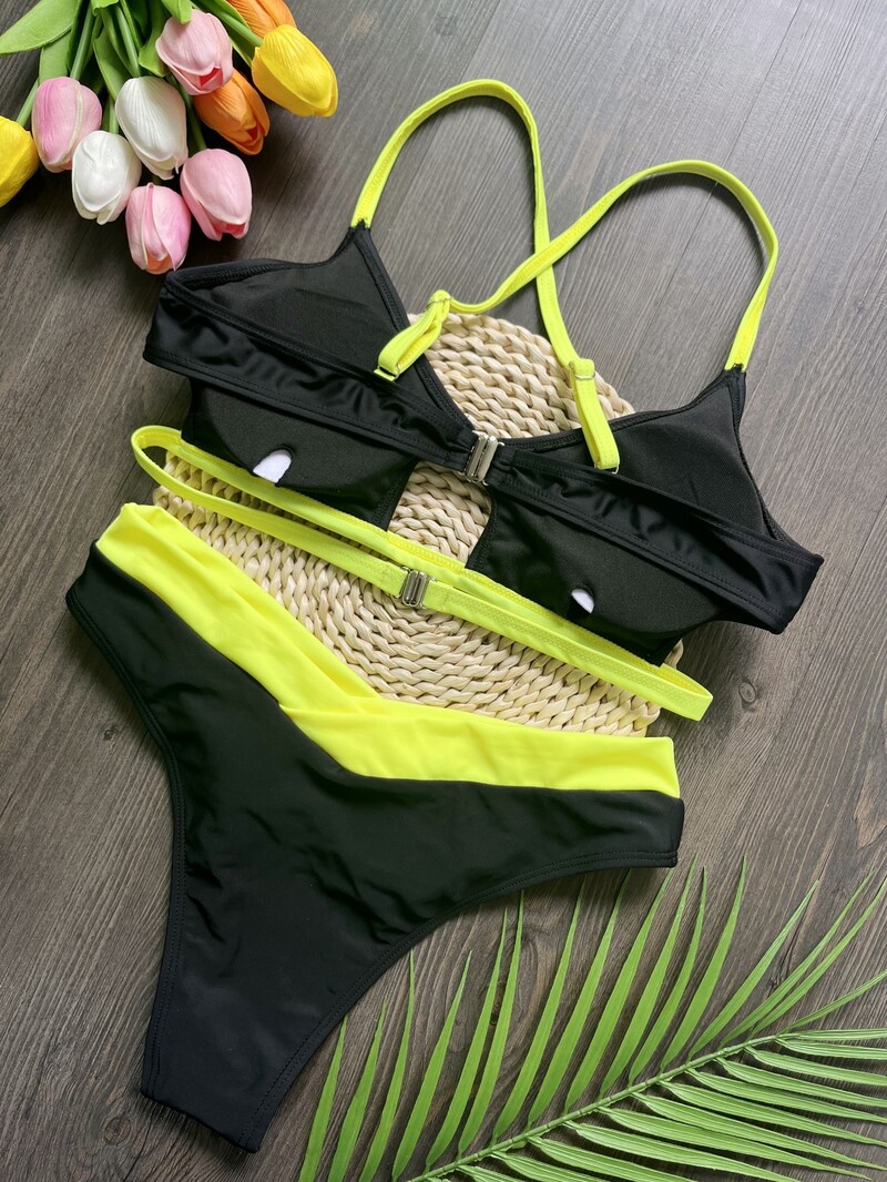 RUOTONSEPT Seksi jednobojni bikini set, ženski kupaći kostim, dvodijelni trokutasti kupaći kostim s tangama, kupaći kostim Brazilian Biquinis