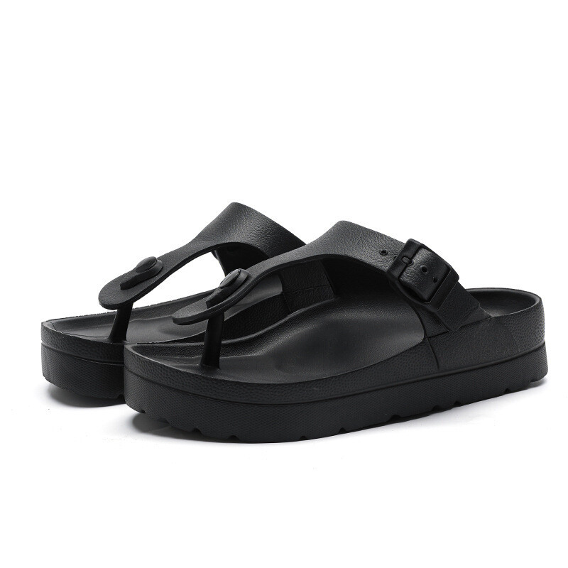 2024 Summer New Slippers Γυναικείες παντόφλες Word φορώντας σανδάλια χοντρή σόλα έξω Αύξηση ύψους γυναικών