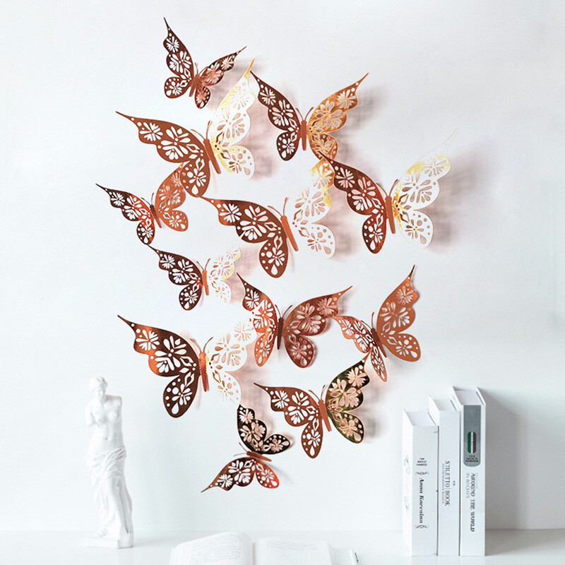 3D κούφια πεταλούδα διακόσμηση φεστιβάλ εξωτερικού εμπορίου διάταξη πάρτι από χαρτόνι πεταλούδα κούφιο μποέμ