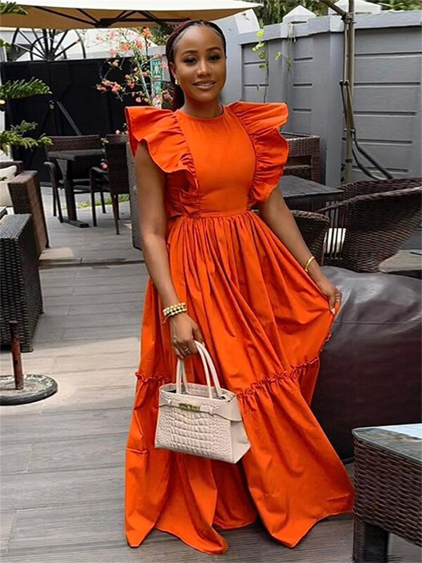 Wmstar kleidid naistele Elegantsed varrukatega, soliidne vabaaja pidulik kleit, uus suveriiete hulgimüük 2024.