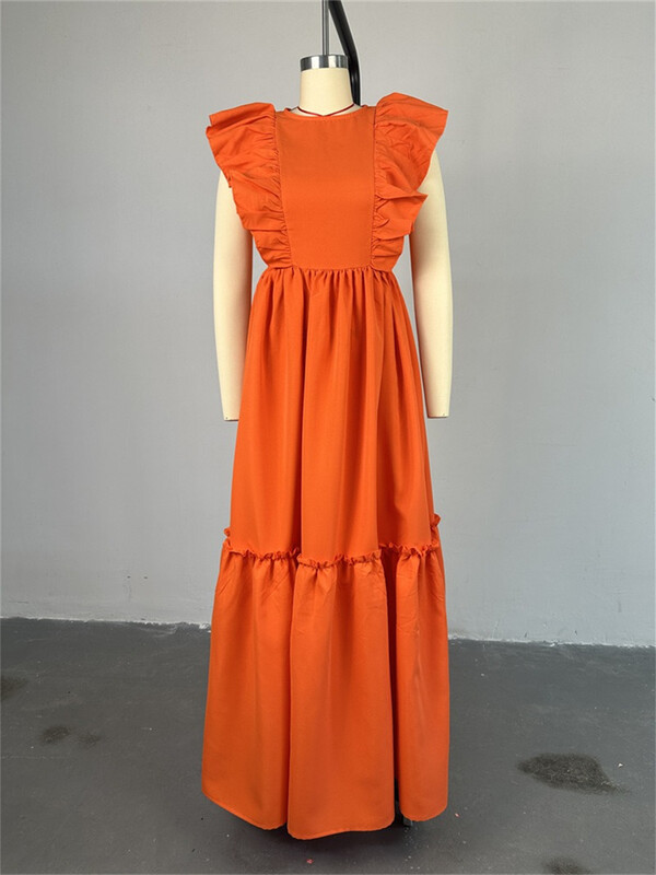 Wmstar kleidid naistele Elegantsed varrukatega, soliidne vabaaja pidulik kleit, uus suveriiete hulgimüük 2024.