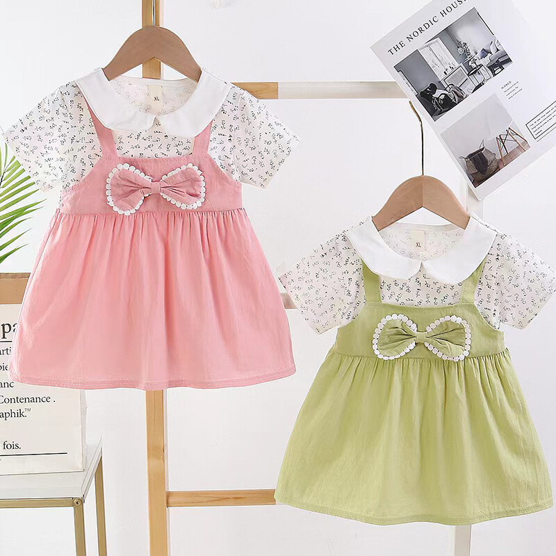 0-4Y Beebi kleit, armas A-joonega printsessi kostüüm, vabaaja triibuline puuvillane lasteriided imikute riided Vestidos Kid Girl A1158