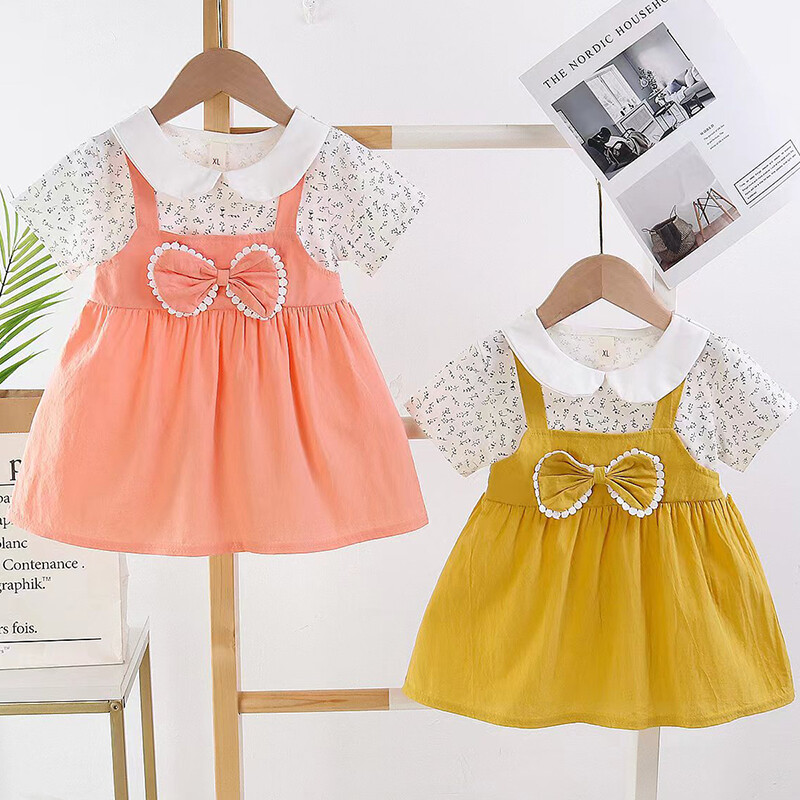 0-4Y Beebi kleit, armas A-joonega printsessi kostüüm, vabaaja triibuline puuvillane lasteriided imikute riided Vestidos Kid Girl A1158