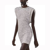 Γυναικείο μαύρο φόρεμα ώμου με μπλοκ ώμου Παγιέτες διακοσμητικό μίνι φούστα Μοντέρνα ιδιοσυγκρασία Νέα κάρτα