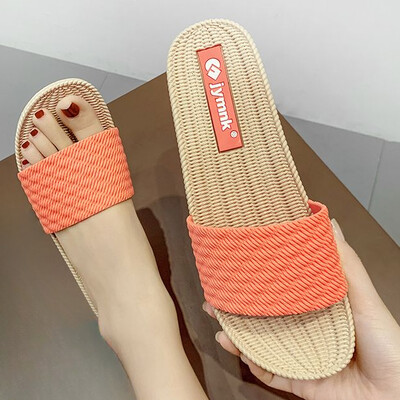 Sandale pe plajă Tobogane Flip-flops Papuci de femeie Pantofi verzi pentru femei Pantof cu toc pană PVC Casual Ofertă elegantă și la modă