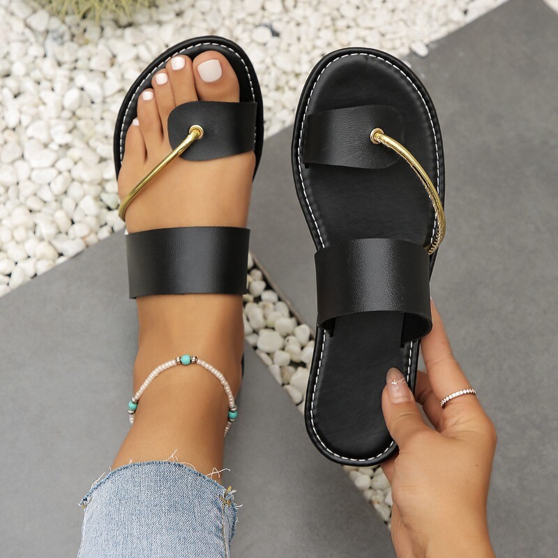 Vasaros nauji batai moterims Retro atvirais pirštais plokščios laisvalaikio moteriškos šlepetės lauko laisvalaikio paplūdimio šlepetės moteriškos skaidrės plius dydis 43