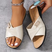 Naiste sussid 2024, suvi, uus mood, kiilud, naiste kingad, rand, rand, plätud, naiste Zapatos De Mujer