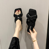 Naiste lamedad sussid 2024. aasta suvi, uue moe naiste rannajalatsid, litrid, vabaaja sussid naistele Zapatos De Mujer