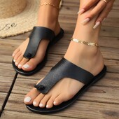 Ženske papuče za van Ležerne ženske cipele za plažu Ljetne nove ravne japanke Sandale za hodanje Kopča za prste Rimska kopča Ženske tobogane