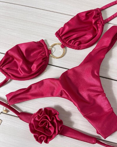 2024. aasta seksikad Brasiilia bikiinikomplektid Stringid ujumistrikoo Naiste ujumisriided Mikrobikiinid Naiste rannariided Tugevad G-stringiga vannikostüümid Bandeau