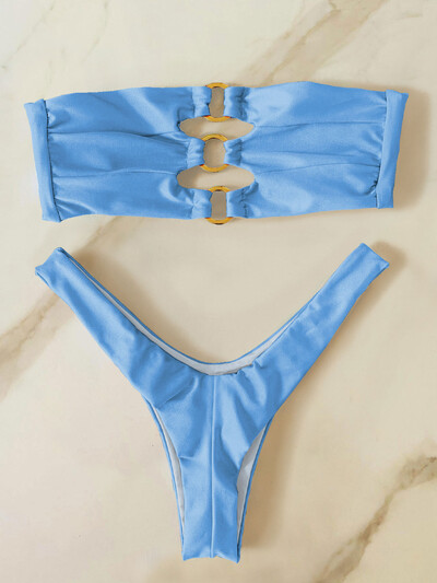 2024. aasta seksikad Brasiilia bikiinikomplektid Stringid ujumistrikoo Naiste ujumisriided Mikrobikiinid Naiste rannariided Tugevad G-stringiga vannikostüümid Bandeau