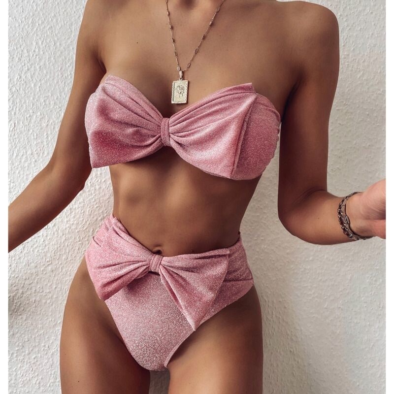 Seksi bikini s leptir mašnom 2024 Ženski kupaći kostimi Ženski kupaći kostimi Kupaći kostimi Brazilski bikini za djevojčice Odjeća za kupanje