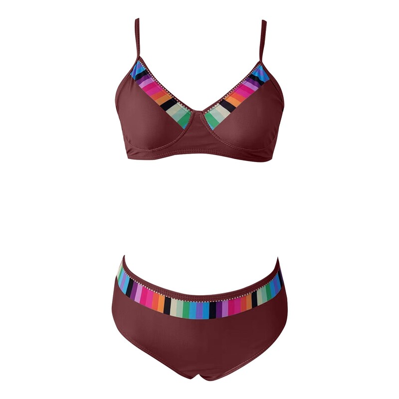 Moteriški bikinio rinkiniai žemu liemeniu, dviejų dalių maudymosi kostiumėlio dirželis maudymosi kostiumėlis vasaros paplūdimio tankinių rinkinys moterims купальник женский